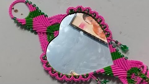 Macrame heart shape mirror 🪞 wall hanging design|wall decor||macrame aaina.