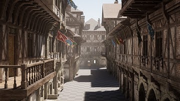 Medieval Modular Town - Unreal Engine Walktrough