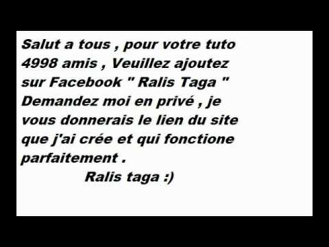 Update TUTO 5000 AMIS SUR FACEBOOK !