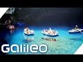Schwebende Boote auf dem Höhlensee von Melissani | Galileo Lunch Break
