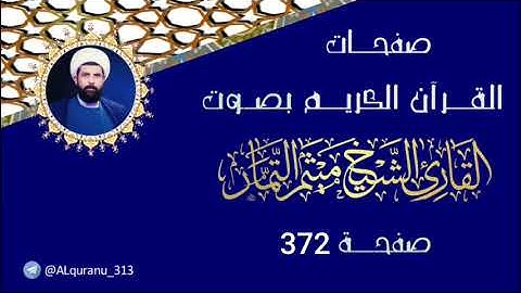 صفحة 372 من القرآن الكريم بصوت القارئ الشيخ ميثم التمار.