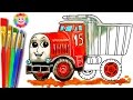 Coloring Thomas and Friends MONTY DUMP TRUCK Learning and Coloring Page Thomas the Tank Engine