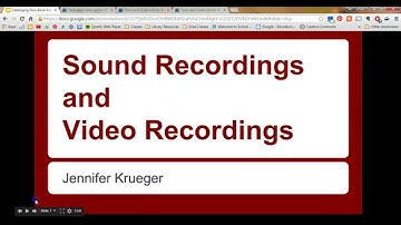 Sound & Video Recordings Cataloging Issue