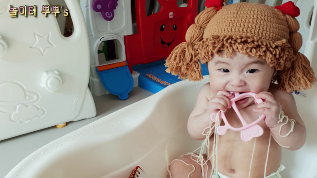Tactile sense play Noodles 촉감놀이 소면