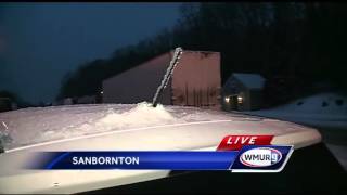 Freezing rain creates icy layer of crust on top of snow