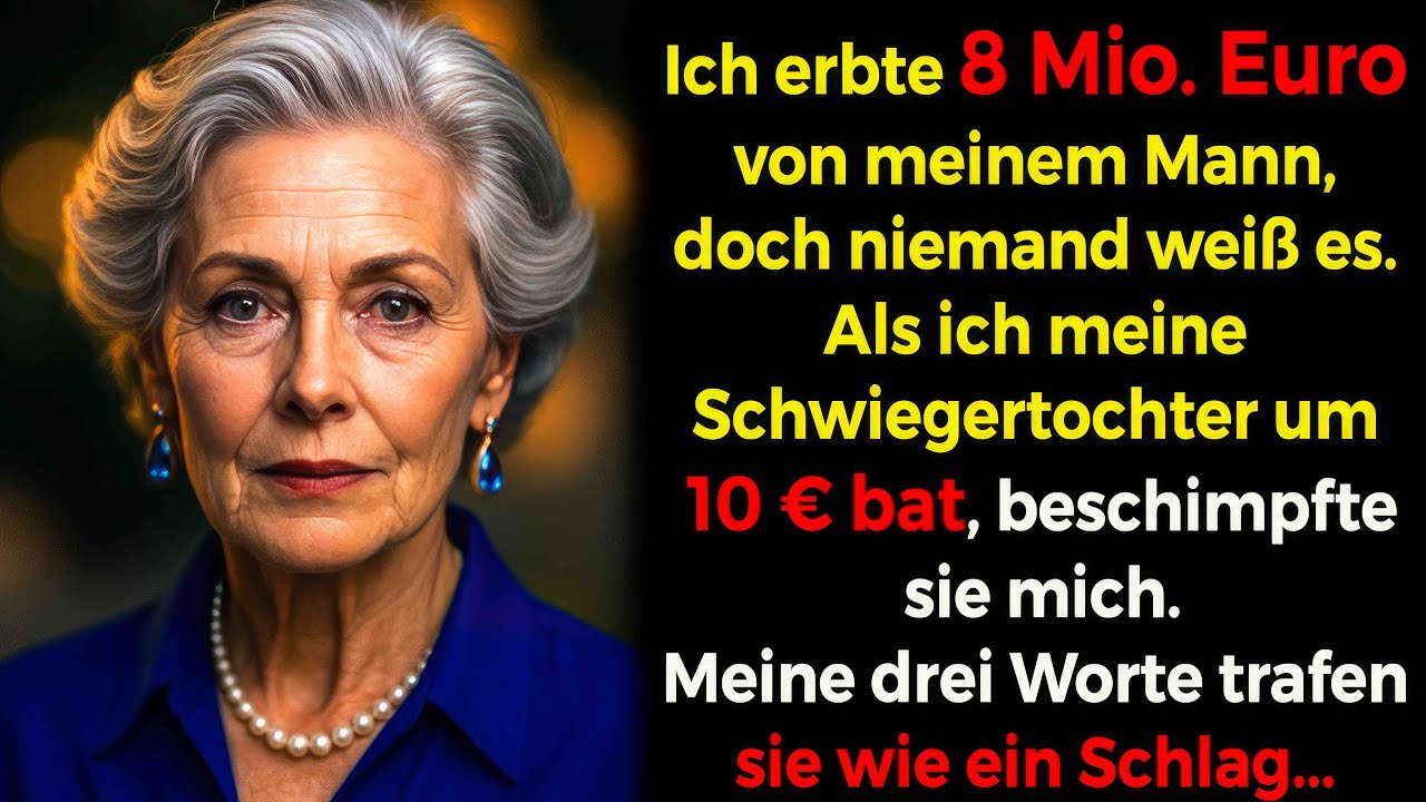 Ich erhielt 8 Millionen Euro aus dem Erbe meines Mannes, doch ich schwieg  Gott sei Dank