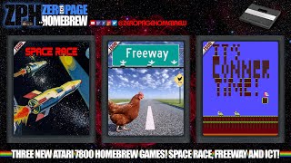 Space Race (7800), Freeway (WIP | 7800), It's Conner Time! (7800): Atari 7800 Homebrew