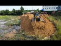 The Mind Blowing Operator Update New Activity Bulldozer Pouring Soil, SHACMAN, DONGFENG Dump Truck