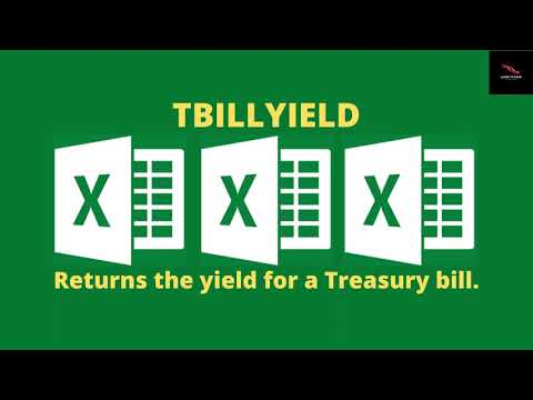 Learn Excel:TBILLYIELD-How to