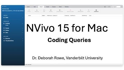 NVivo 15 for Mac: Coding Queries