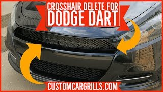 Dodge Dart Mesh Grill Installation With Crosshair Removal by customcargrills.com