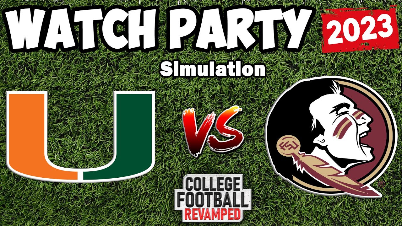 Miami Hurricanes vs Florida State LIVE Simulation 2023 Football