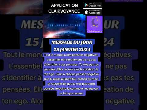 Message du jour, 15 janvier, avec l'application ClairVoyance sur android et IOS