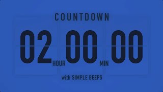 2 Hours Countdown Flip Timer / + Cymbal + 5 Min Left Alert💥
