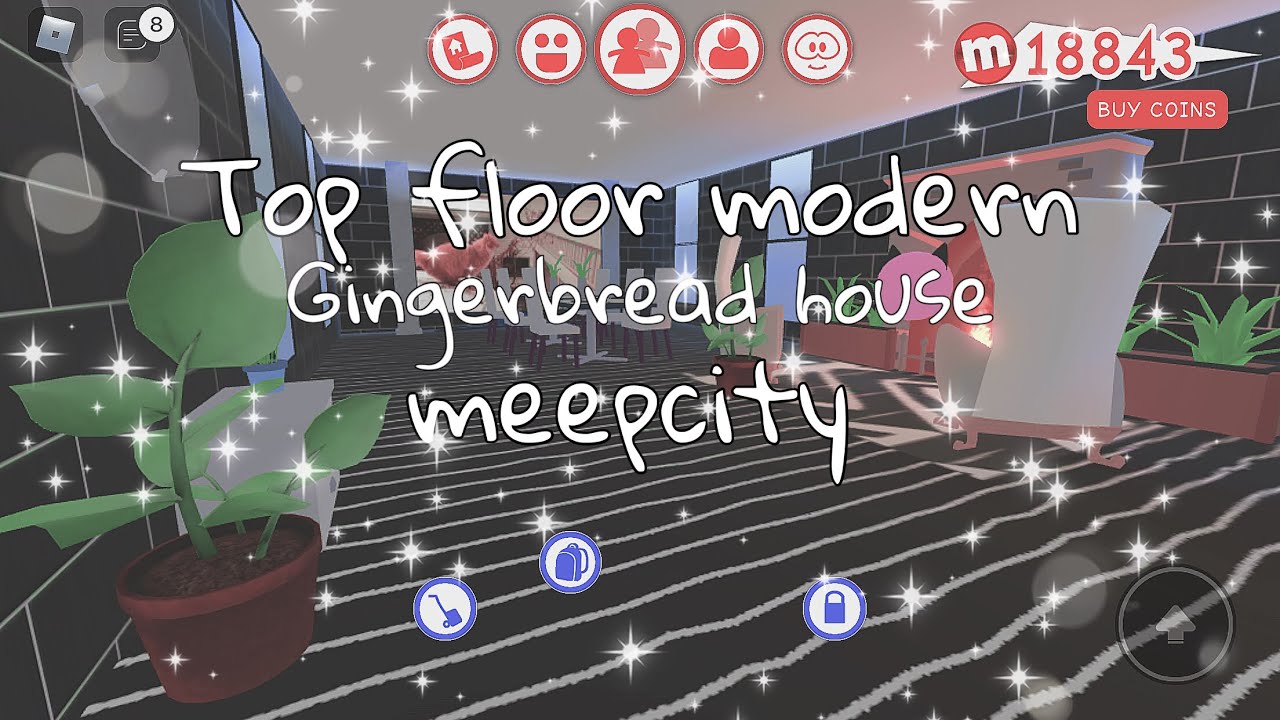 Top floor large room Meepcity Modern gingerbread house 🤍 YouTube
