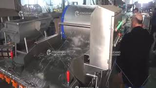 Automatic Coleslaw Salad Cabbage Cutting Washing Drying Dewatering Machine Line