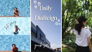 daily diaReign: S&R run, swimming & flower lego! 🛒👒🌸🌊💫