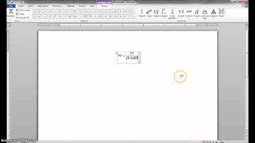 Introduction to the equation editor in Word 2010