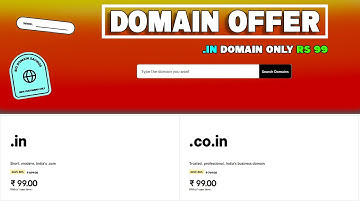 .in Domain only ₹99 | GoDaddy New Domain Offer 😱