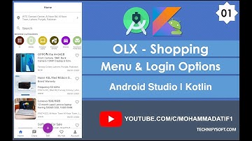 OLX Shopping | 01 Menu & Login Options | Android Studio | Kotlin