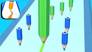 Satisfying Mobile Gaming Colour Pencil Run Top Free Tiktok Gameplay Walkthrough Level (7-10)