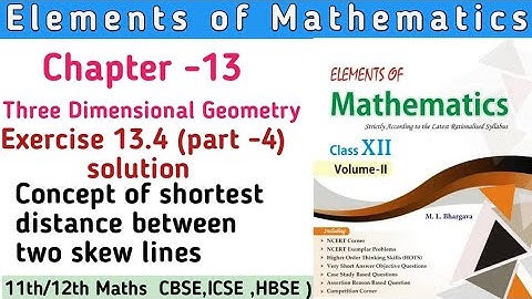 Class 12th Elements of Mathematics  Chapter 13 Ex 13.4 (part 4) | Elements  Class 12th solution
