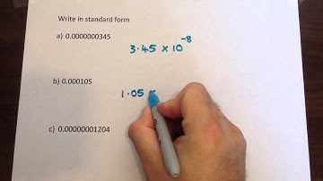 Converting ordinary numbers into standard form 2