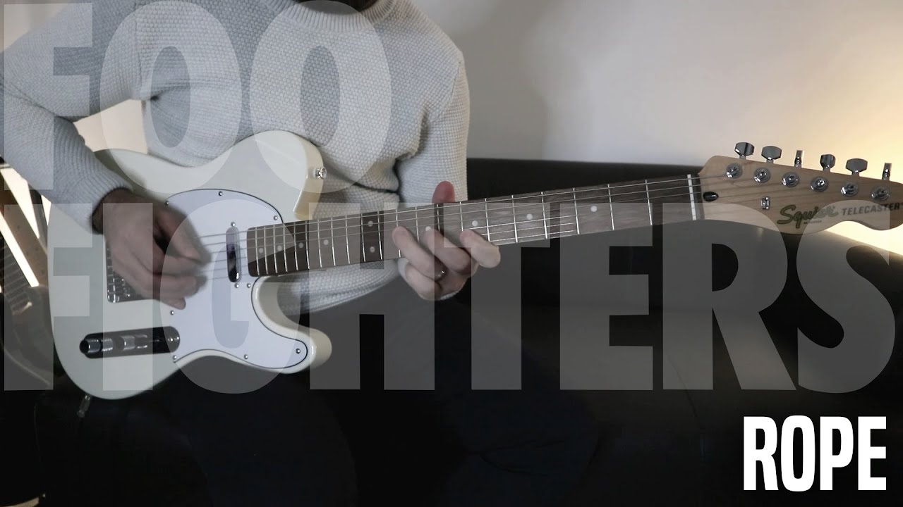 Foo Fighters Rope (Guitar Cover, with Solo) YouTube