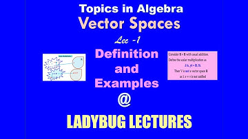 Lec 01| Vector space definition and examples | Topics in Algebra | I.N-#Herstein