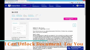 Course hero unlock document