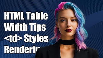 HTML Table Width Styling: Why Different td Positions Affect Rendering