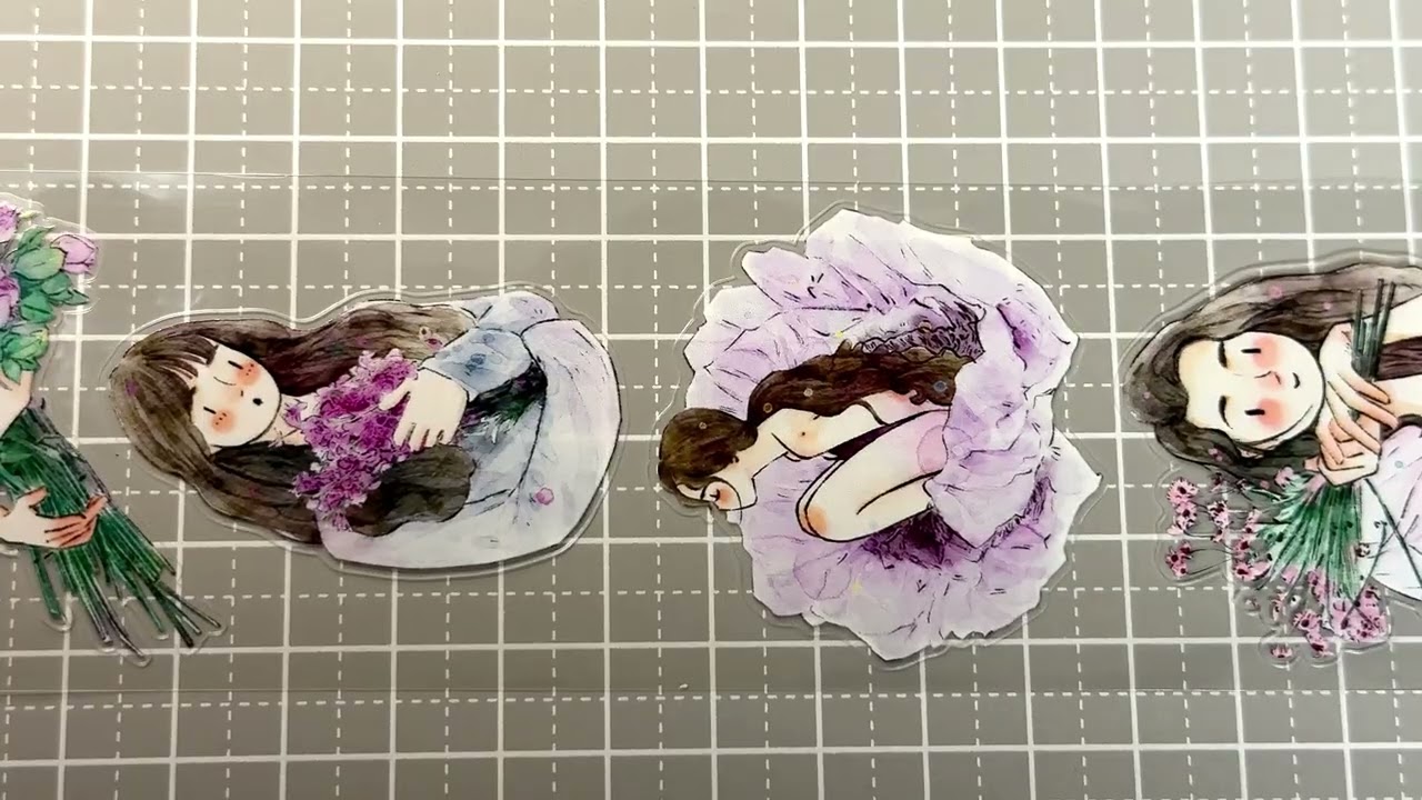 dingding】58#有花-PET透明(ダイカット) - 沼のオアシス 海外マステの 
