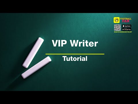 Football Fan app video tutorial for VIP Writers on the platform