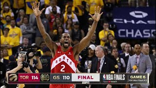 Last Minute of the 2019 NBA Finals - Game 6 | Toronto Raptors vs Golden State Warriors