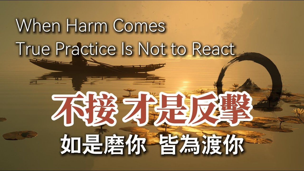 當惡意襲來，真正的修行是不接