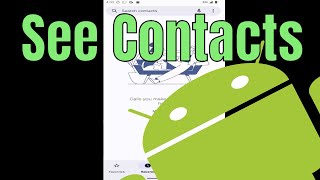 How To See Contacts On Android Phone (Guide)