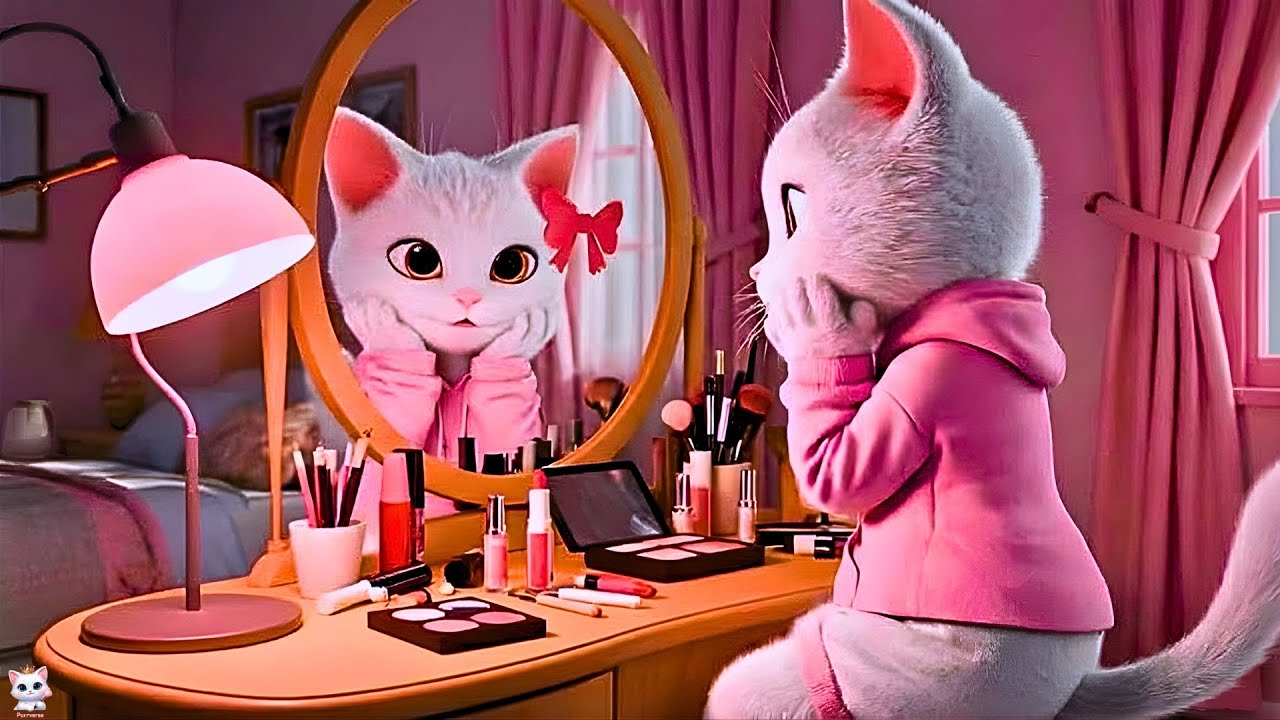 Cute Kitten Tries Makeup For The First Time Ever, Part 2 🐱💄