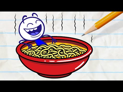 Pasta Point Of No Return | Pencilmation Cartoons!