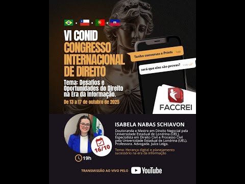VI CONID - Congresso Internacional de Direito da FACCREI