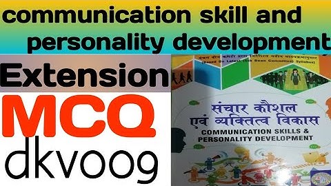 communication skills and personality development 👉MCQ Extension