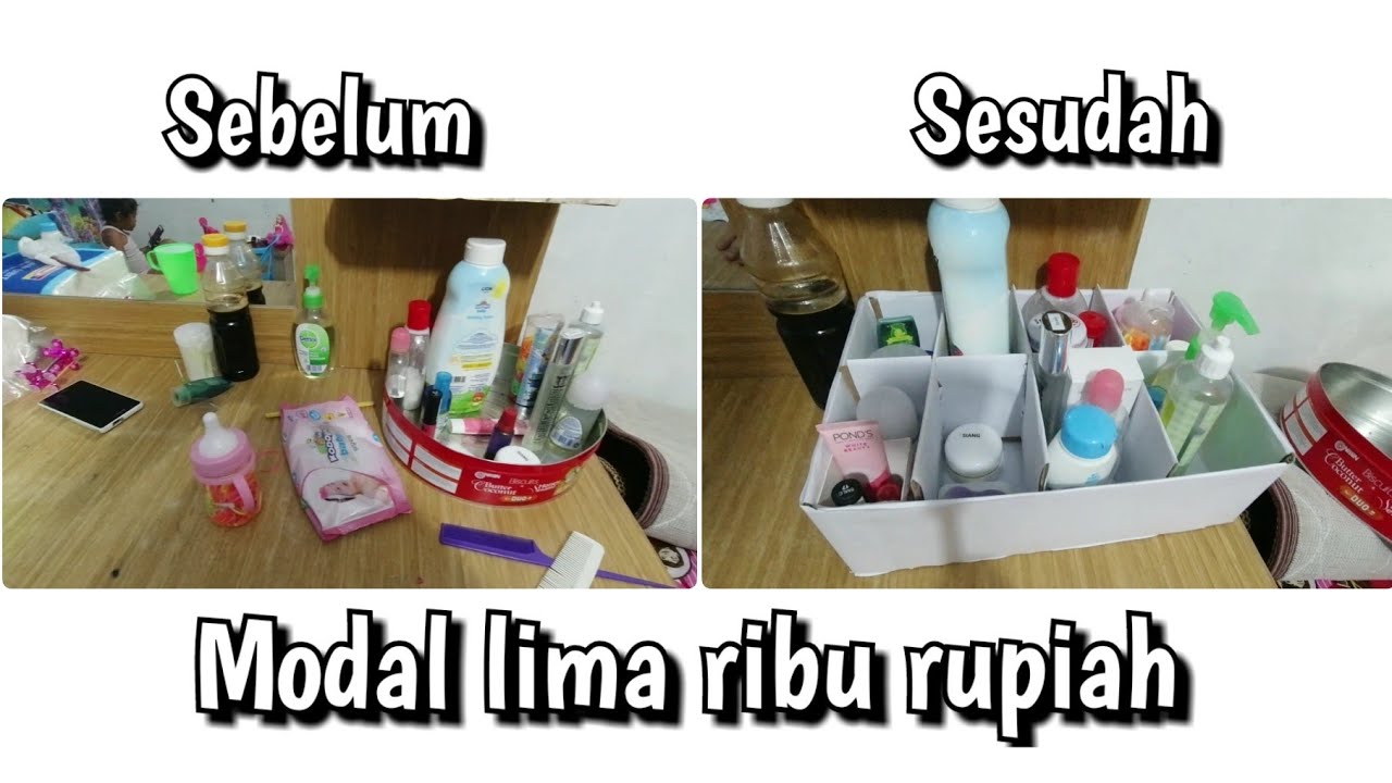 Tempat make up dari kardus bekas YouTube