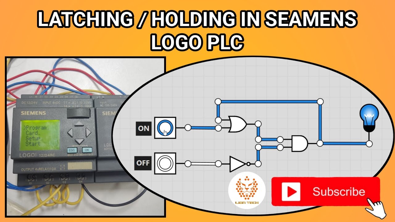 How to program Self Holding | DOL Circuit in SEAMENS LOGO PLC - YouTube