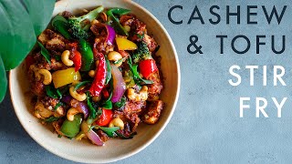 Vegan Cashew Tofu Stir Fry | Sweet & Spicy Vegan Tofu Recipe