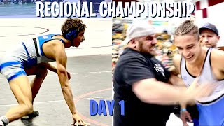 WIN or GO HOME! SHAKING with EXCITEMENT at the Regional Wrestling Championship  Day1