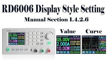 RD6006 operation series video(manual 1.4.2.6) - main page display style