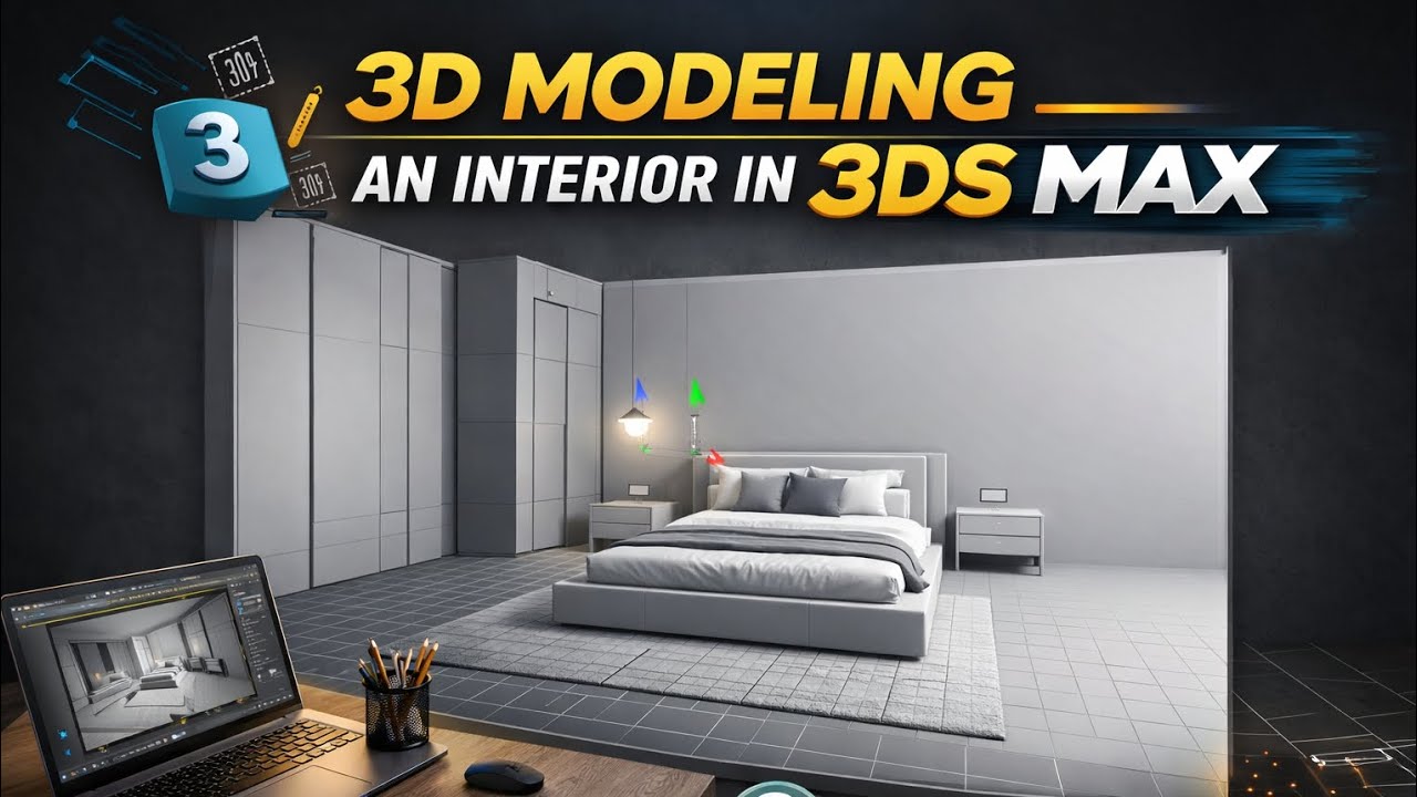How To Model An Interior From Scratch In 3dsMax - YouTube