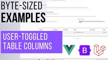 User-Toggled Table Columns with Laravel and Vue 3