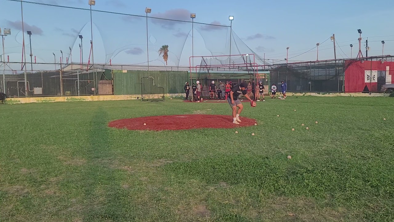 Jacob Marroquin Class 2021  Pitching facing Rio Grande Valley High School Players @ RD42 Academy