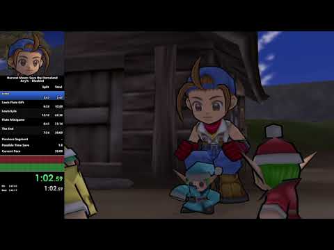 Harvest Moon: Save the Homeland - Speedrun (Any% Bluebird) 37m 38s | New Route: Skips 2 ingame days!