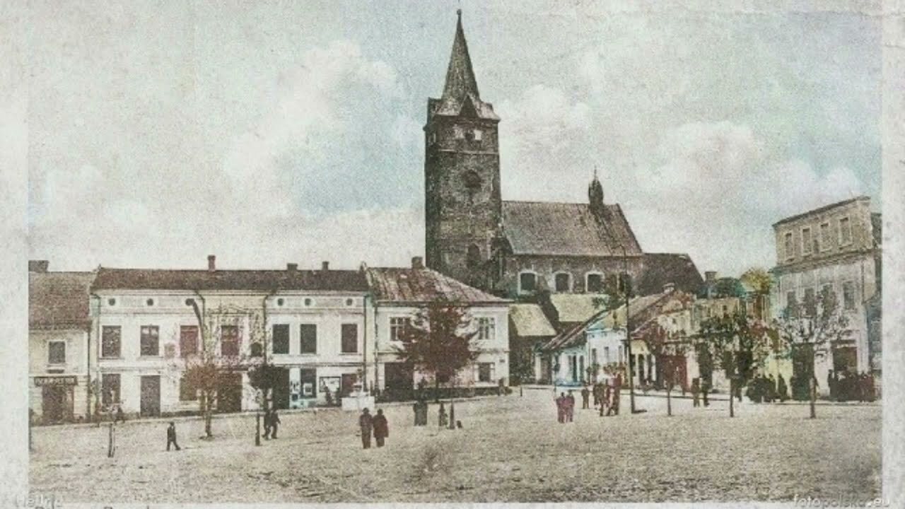 Pilzno na starej fotografi w kolorze